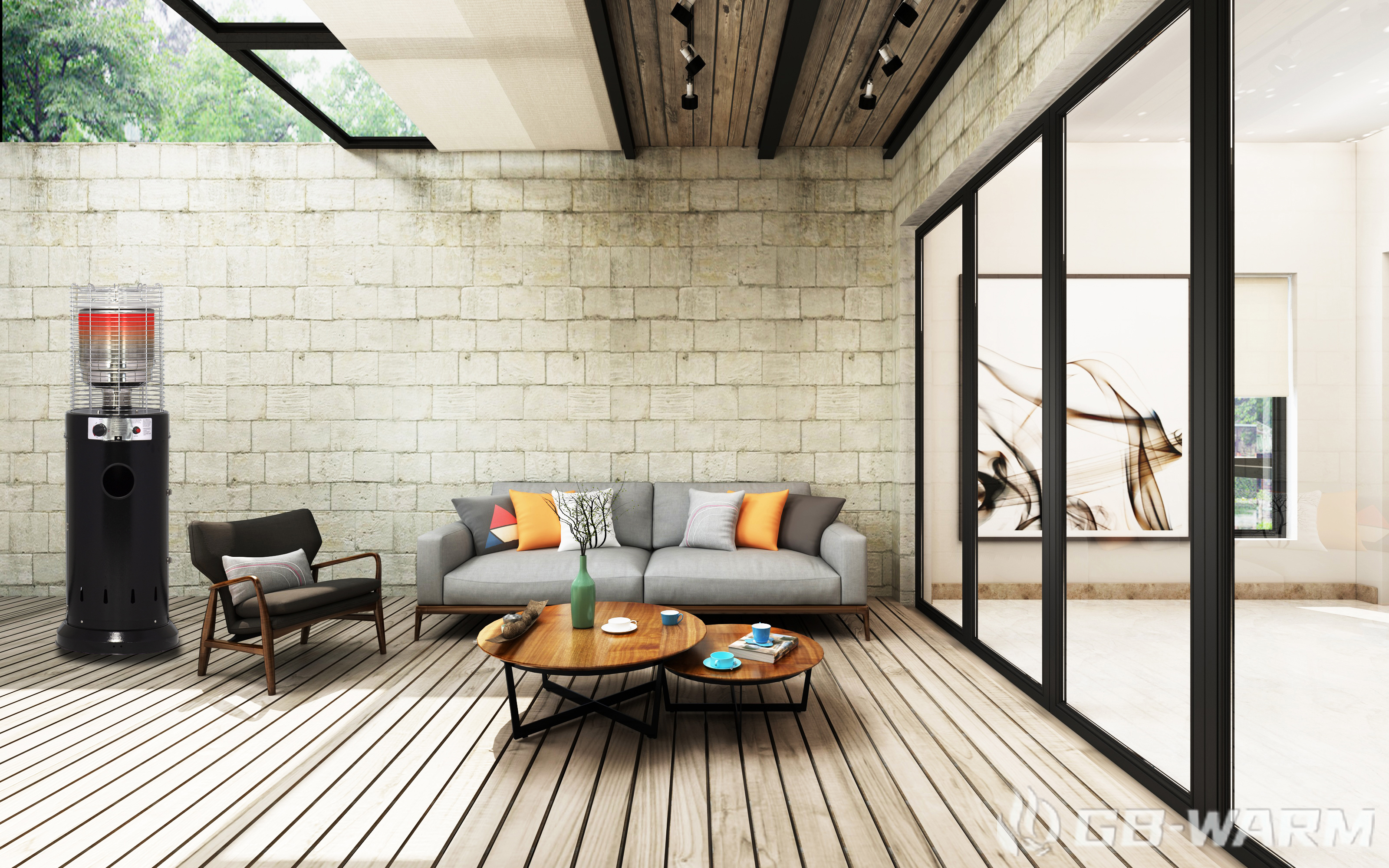 Calentador de patio de gas1