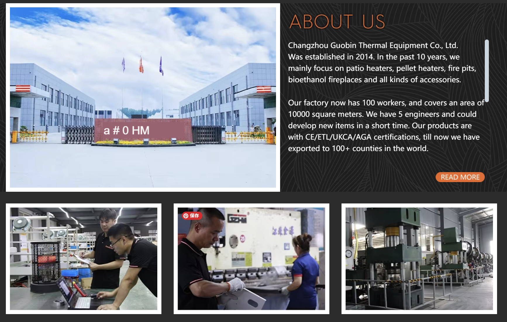 F&aacute;brica comercial de calentadores de gas natural - GB -ardor