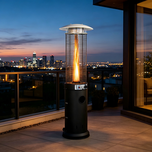 Calentador de patio con tubo de vidrio para exteriores - [11KW], para patio trasero, jardín y uso comercial - CZGB-D1-11KW | GB-CALIENTE