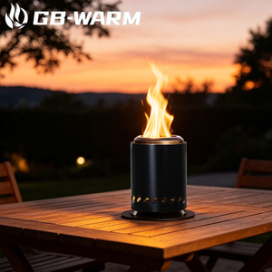 Brasero portátil de mesa de acero inoxidable – Mini brasero exterior sin humo para patio, camping y patio trasero- BPH-SL5.5